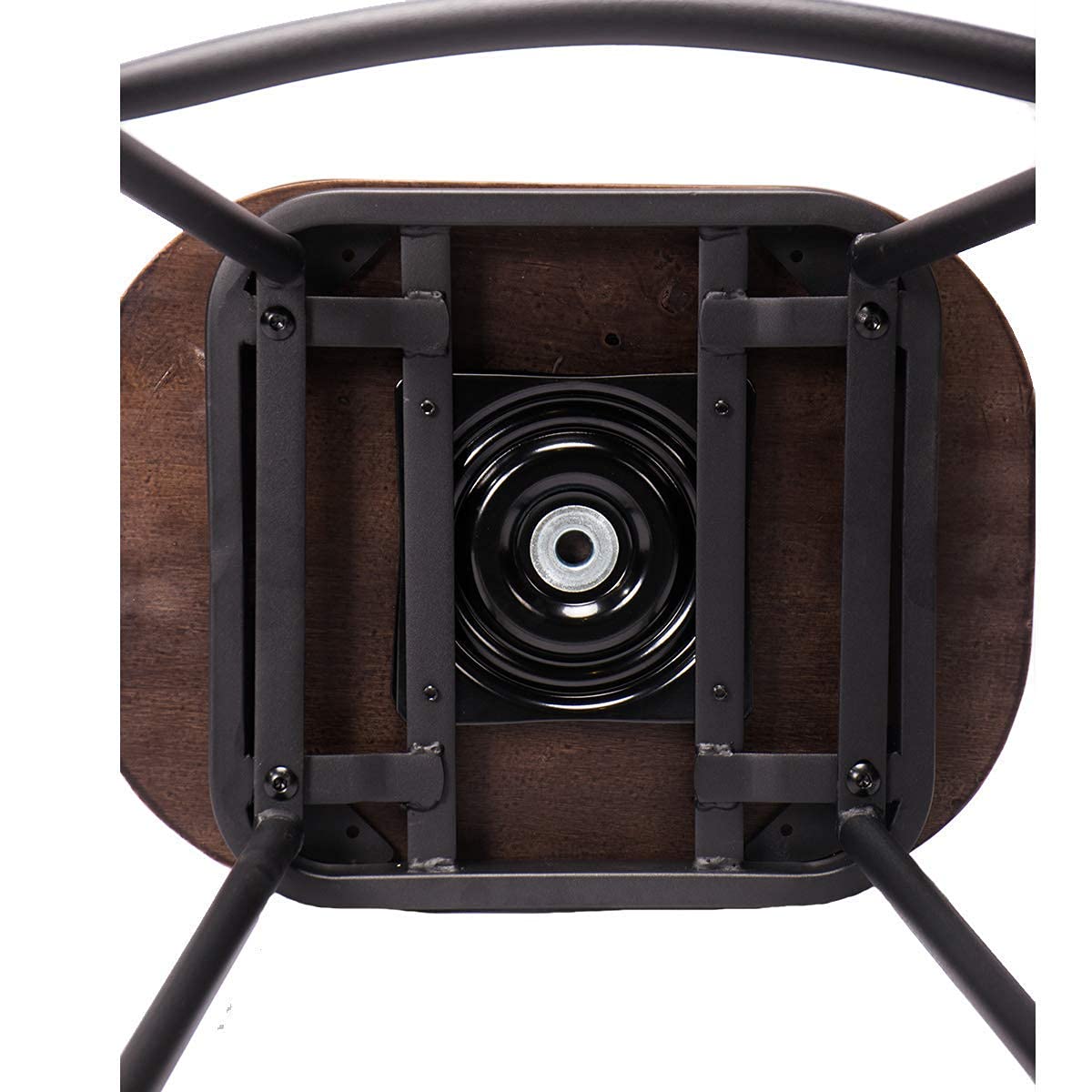 Parker Industrial Bar Stool Wooden Backless - andeworld