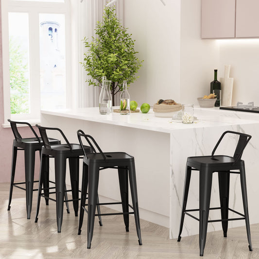 Counter Height Bar Stools  with backs Set of 4