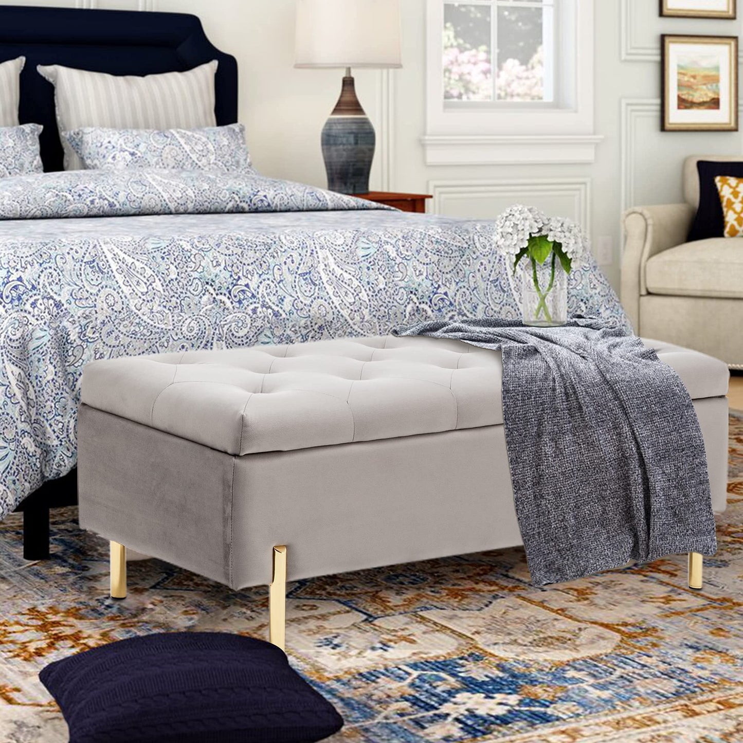 Bedroom Bench Storage ottoman