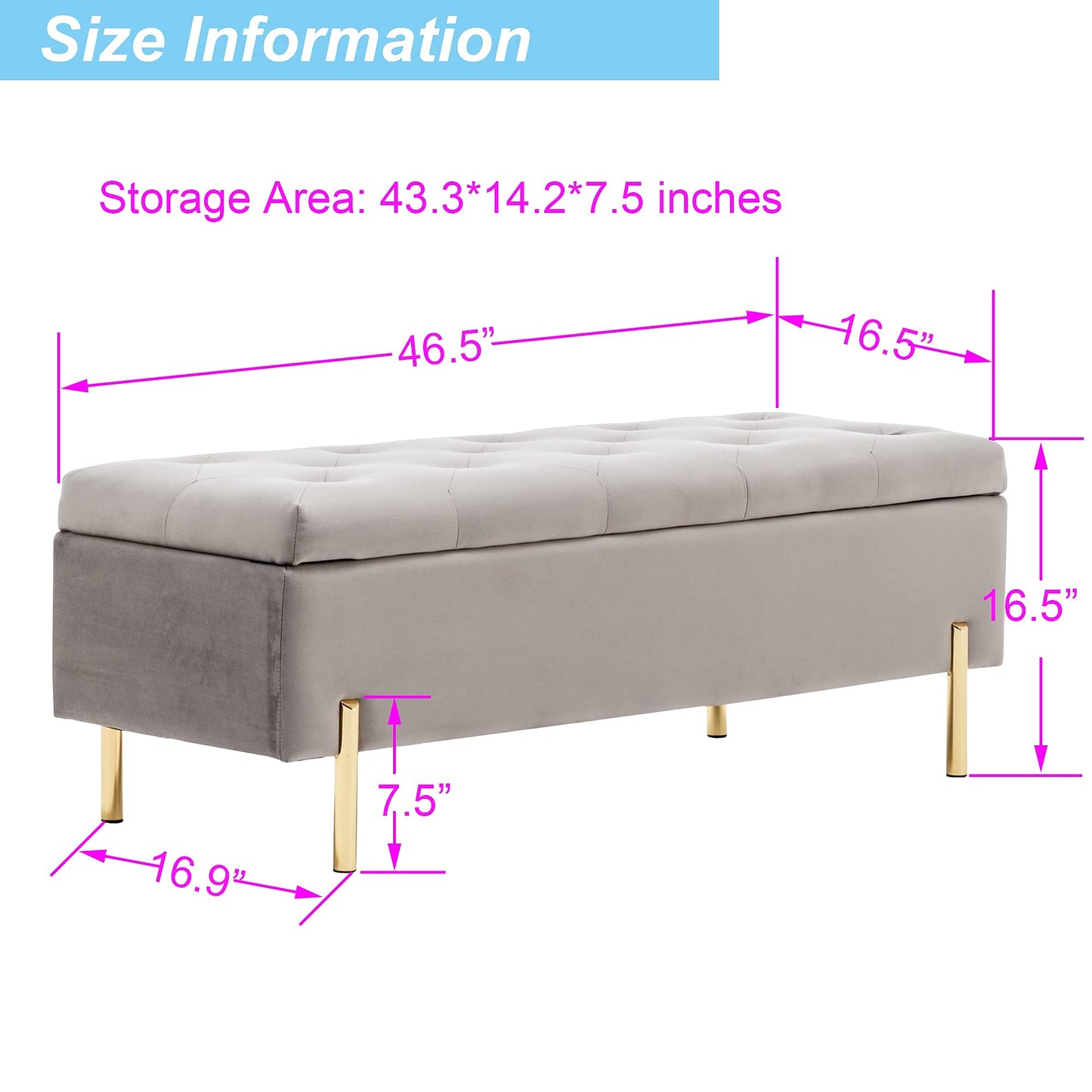 Bedroom Bench Storage ottoman