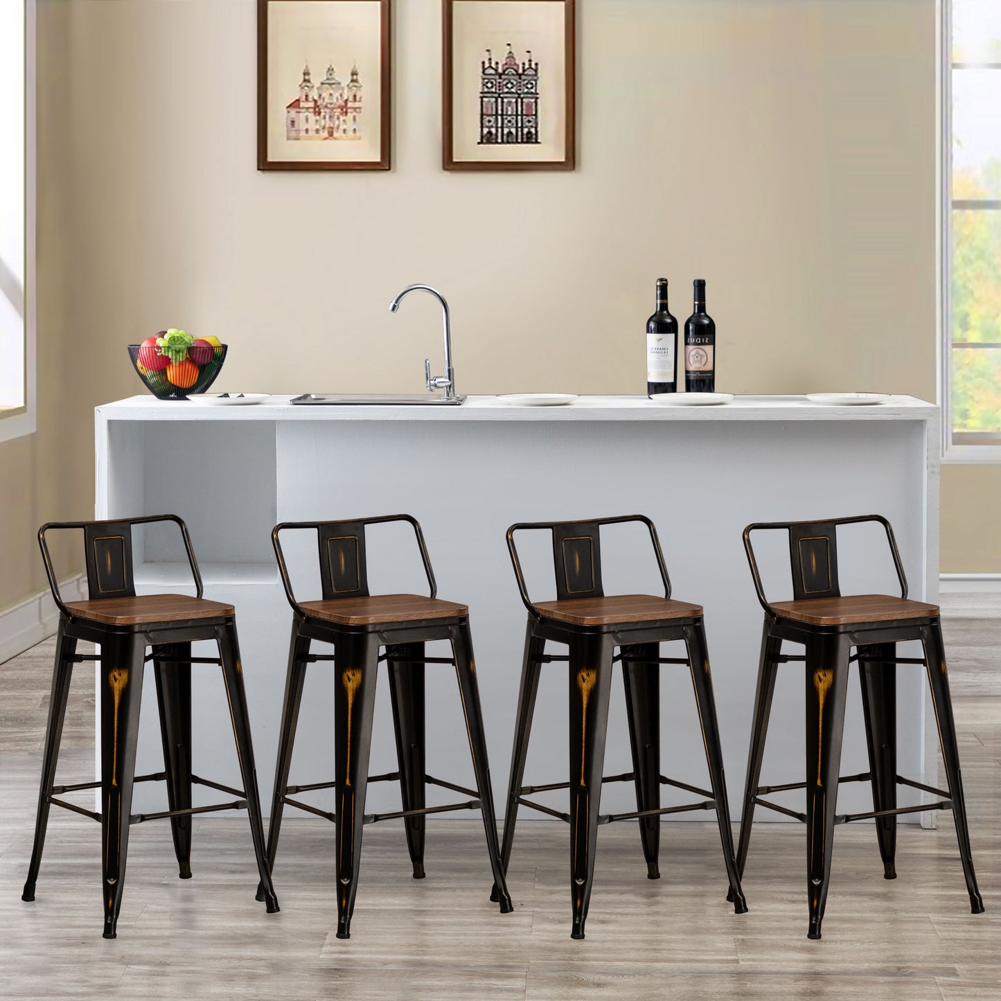 Counter Height Bar Stools Set of 4