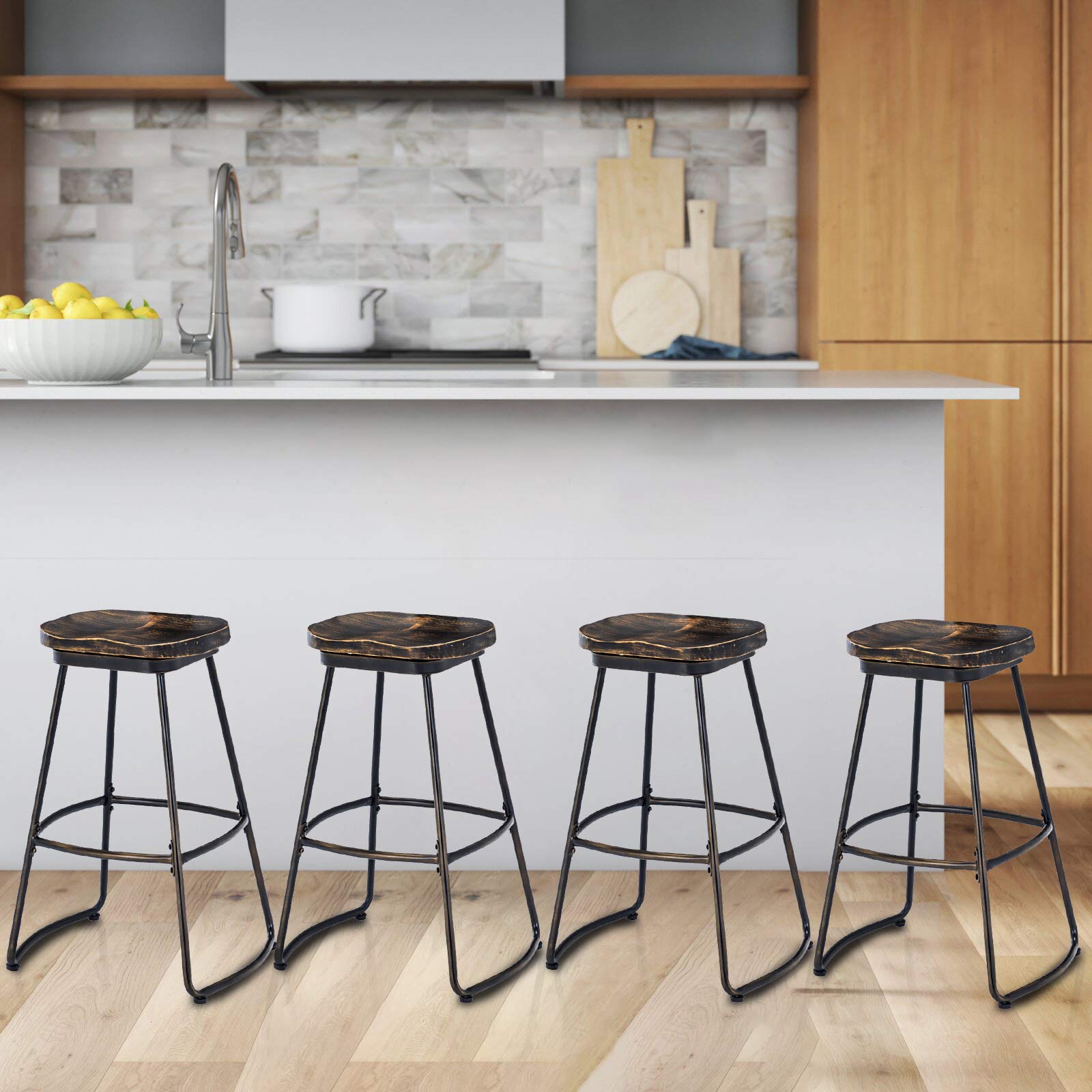 Farmhouse bar stools set of 2 hot sale