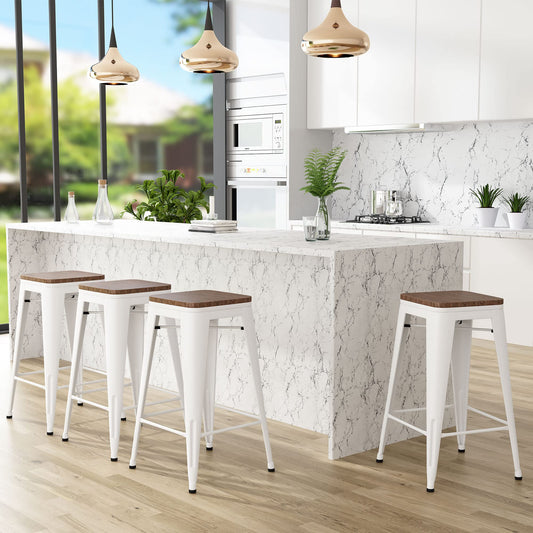 Backless Bar Stools Counter Height stools Set of 4