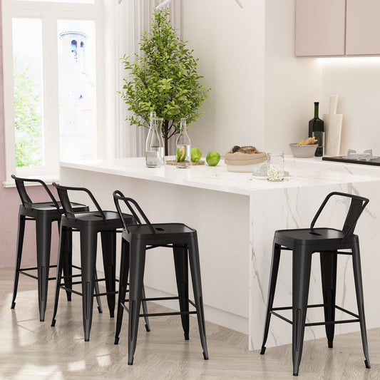Counter Height Bar Stools with backs Set of 4