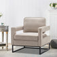 Andeworld Contemporary Upholstered Accent Armchairs Living Room Chair with Black Legs,Single Sofa Chair,Bedroom Reading Chair