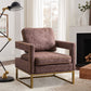 Andeworld Contemporary Upholstered Accent Armchairs Living Room Chair with Black Legs,Single Sofa Chair,Bedroom Reading Chair