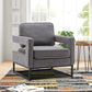 Andeworld Contemporary Upholstered Accent Armchairs Living Room Chair with Black Legs,Single Sofa Chair,Bedroom Reading Chair