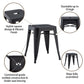18 inch stool metal dining chairs set of 4