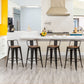 Bar Stools Set of 4 Counter Height Stools Industrial Metal - andeworld