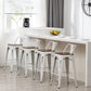 Bar Stools Set of 4 Counter Height Stools Industrial Metal - andeworld