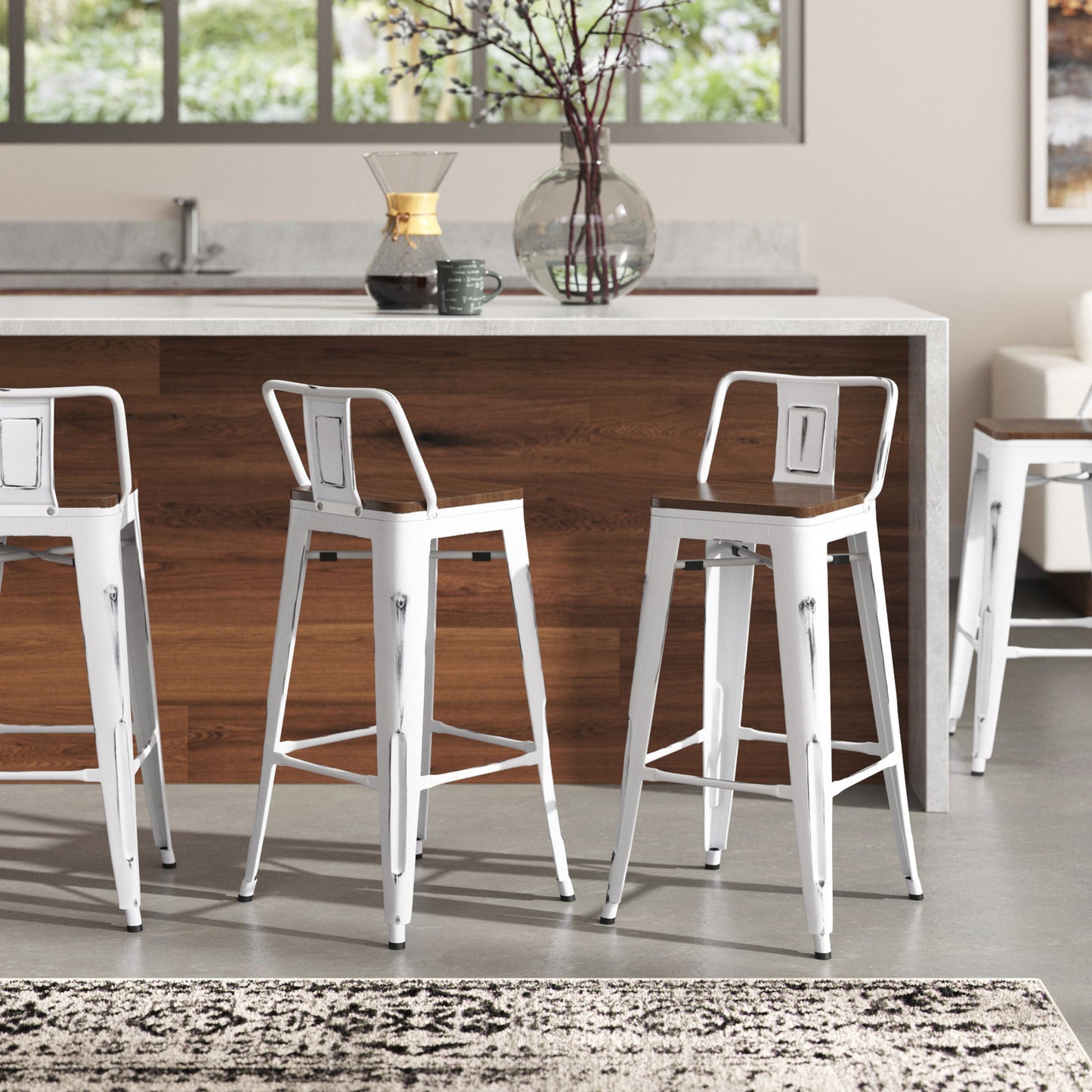 Counter Height Bar Stools Set of 4